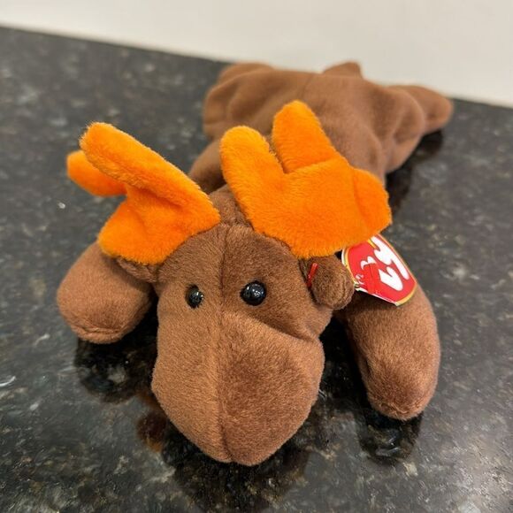 Chocolate the Moose Beanie Babies Vintage TY 1993 with Original Tags. NWT - Picture 2 of 10